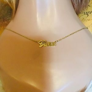 ❤️❤️ Necklace Nameplate Grace Gifts For Women